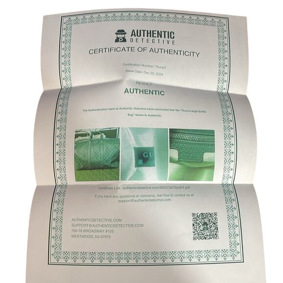 Gucci Ophidia Duffle Bag GG Supreme / Grey Coated Canvas Large with COA - Picture 13 of 15